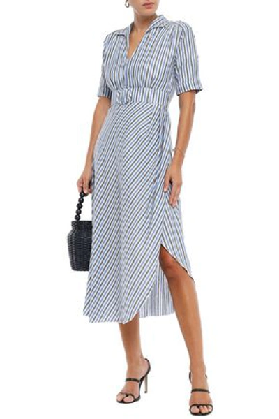 chinese dress ladies Umgee Pinstripe Contrast Trim Midi Dress  Hazel Blues