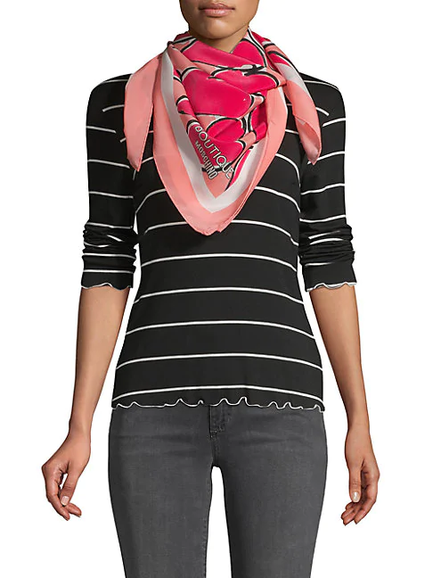 boutique moschino silk scarf