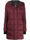 Canada Goose Alliston Hooded Quilted Shell Down Coat In Plum