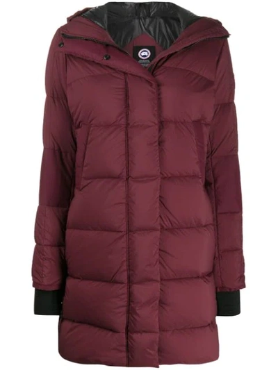 Canada Goose Alliston Hooded Quilted Shell Down Coat In Plum