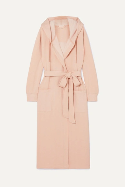 Eberjey Larken Hooded Cotton-blend Robe In Blush