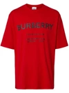 Burberry Murs Horseferry Address T-shirt In Bright Red