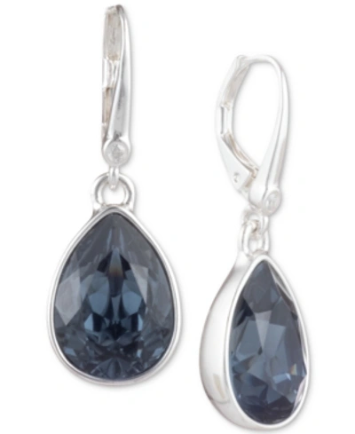 Dkny Stone Teardrop Lever Back Earrings, Created For Macy's In Blue