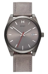 Mvmt Men's Radium Element Gray Leather Strap Watch 43mm In Grey