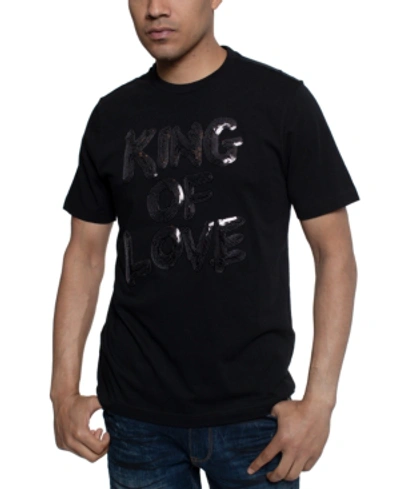Sean John Men's King Of Love Beaded T-shirt In Jet Black