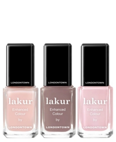 Londontown 3-pc. Naturally Charming Lakur Enhanced Colour Nail Polish Set