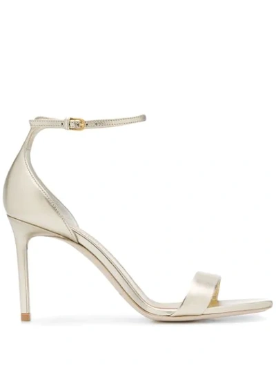 Saint Laurent Amber 85mm Sandals In Gold