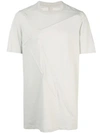 Rick Owens Embossed Strip Longline T-shirt In Grey
