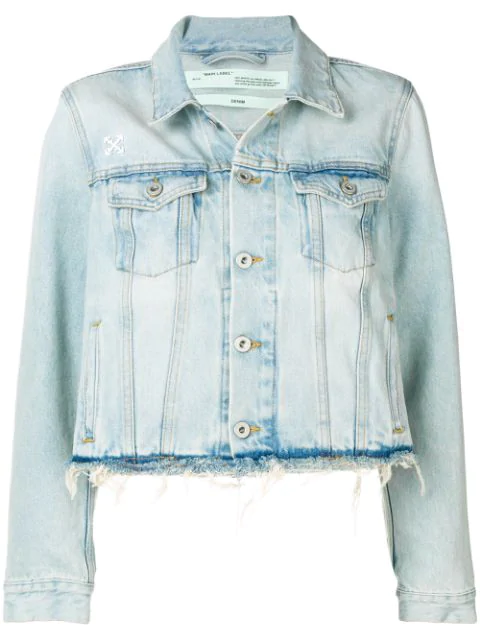 off white cropped denim jacket
