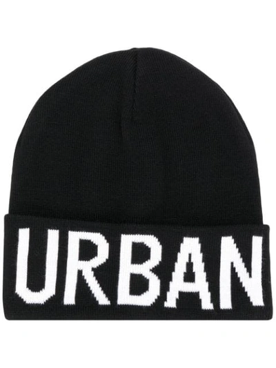 Les Hommes Urban Black Urban Acrylic Hat