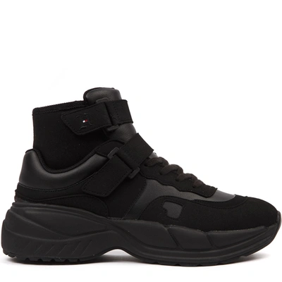 Tommy Hilfiger Black Eco-suede Chunky Sneakers