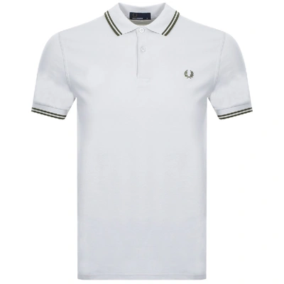 Fred Perry Twin Tipped Polo T Shirt Grey In Grey