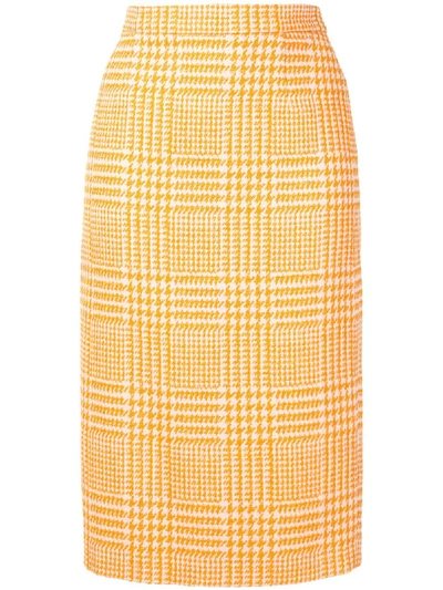 Escada Randuxi Glen Plaid Pencil Skirt In Goasun