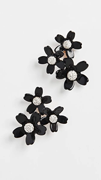 Lele Sadoughi Women's Garden Bouquet Crystal & Black Acetate Floral Earrings