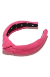 Lele Sadoughi Women's Corduroy Knotted Headband In Pink Shearling