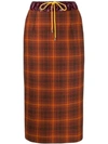Aalto Check Skirt In 343 Orange Check