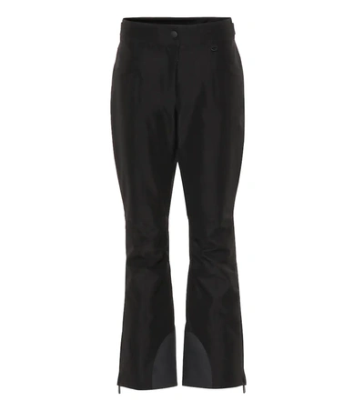 Moncler Double-cuff Flared Trousers In Nero