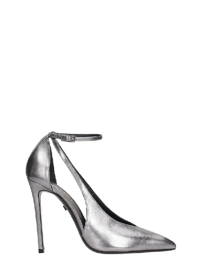 Greymer Pumps In Grey Leather