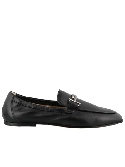 Tod's Flat Shoes In Nero
