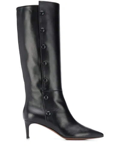 L'autre Chose Studded Over The Knee Boots In Black