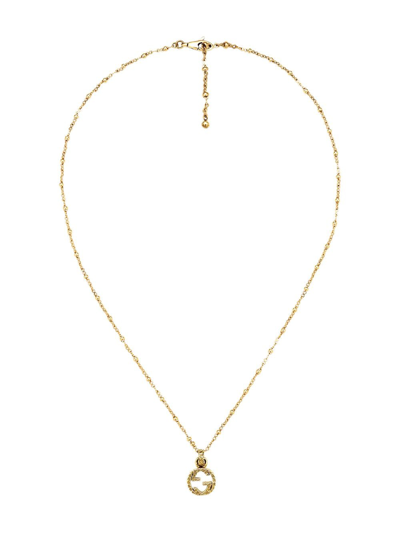 Gucci Yellow Gold Necklace With Interlocking G In Undefined | ModeSens