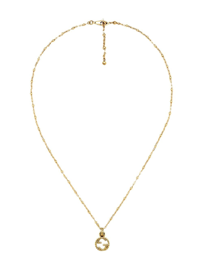 Gucci Yellow Gold Necklace With Interlocking G In Undefined