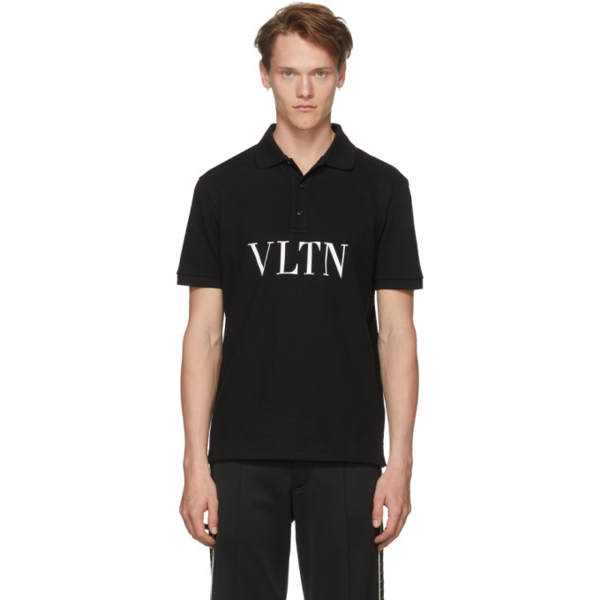 valentino black polo