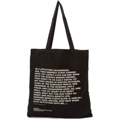 Rick Owens Drkshdw Large Affliction Tote Bag In 0921 Blk