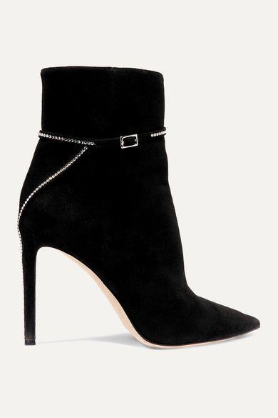 jimmy choo black suede boots