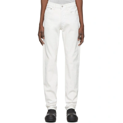 Helmut Lang Men's High-rise Straight-leg Jeans In White