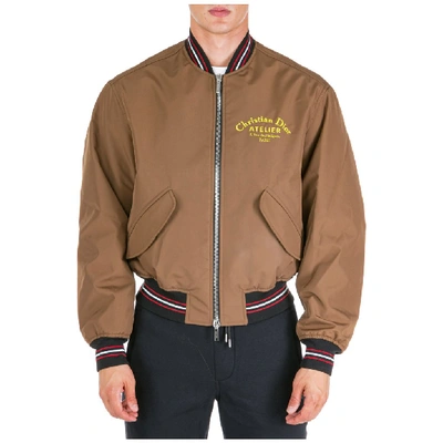 Dior Homme Atelier Bomber Jacket In Brown