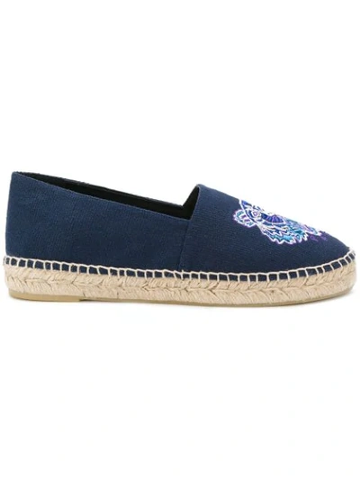 Kenzo Tiger Espadrilles In 76 Bleu Marine