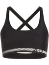 Adam Selman Sport Criss-cross Back Sports Bra In Black