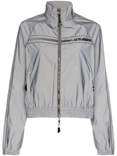 Adam Selman Sport Reflective Sports Style Jacket In Grey