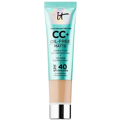 It Cosmetics Mini Cc+ Cream Oil-free Matte With Spf 40 Light 0.406 oz/ 12 ml