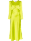 Bernadette Florence Silk-satin Midi Dress In Green