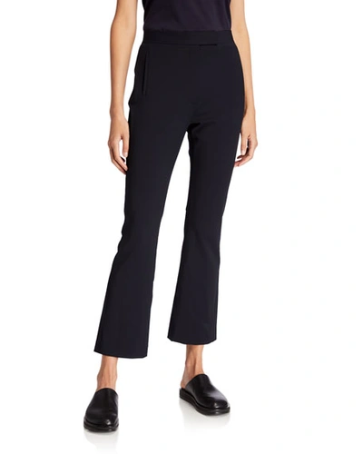The Row Jonell Cropped Flare Pants In Navy