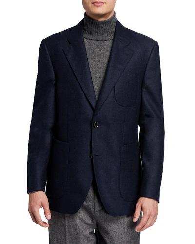 Salle Privée Men's Havre Half-lined Two-button Jacket In Navy