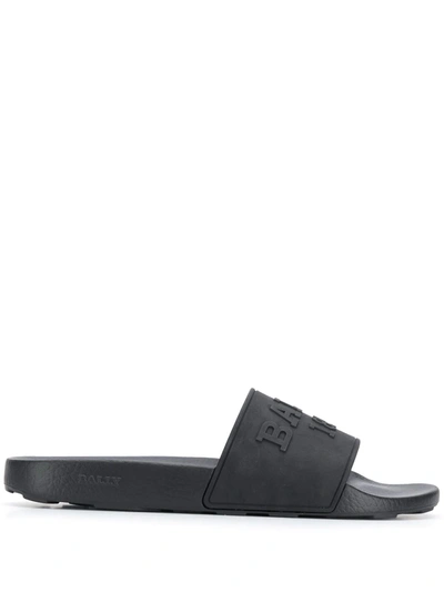 Bally Slaim Slide Sandals In Black