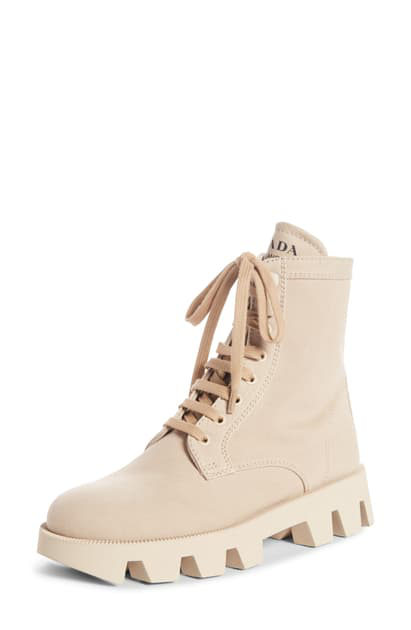 prada lug sole canvas boots