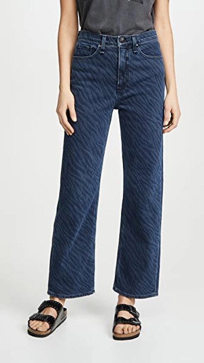 Rag & Bone Ruth Super High-rise Straight Zebra-print Jeans