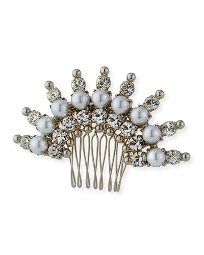 Auden Hollway Crystal Hair Comb In Silver