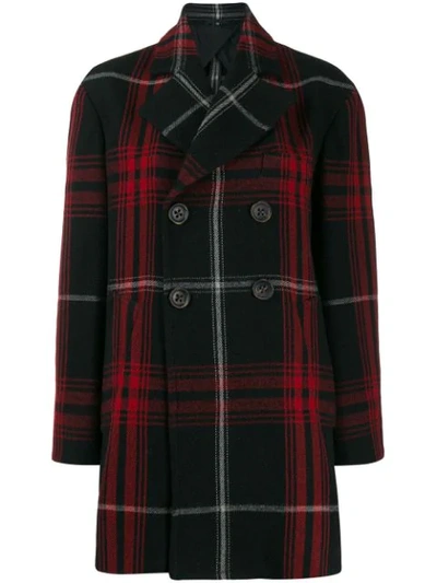 Vivienne Westwood Anglomania Checked Short Coat In Black