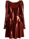 Black Coral Camila Trilly Sequined Dress In Orange