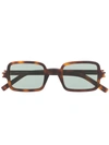 Saint Laurent Sl332 Tortoiseshell Square-frame Sunglasses In Brown