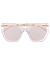 Gucci Clear Frame Sunglasses In Neutrals