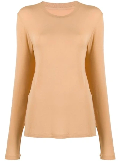 Mm6 Maison Margiela Relaxed Fit Jumper In Neutrals