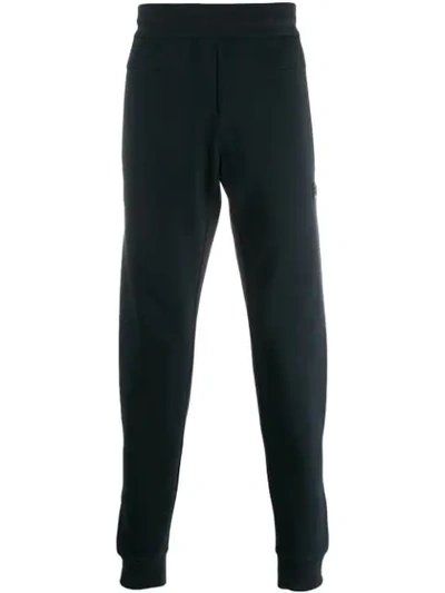 Ea7 Logo Print Track Trousers In Black