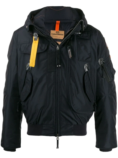 Parajumpers Hooded Parka Coat In Black
