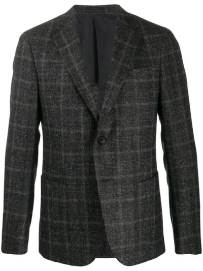 Z Zegna Single Breasted Blazer In Brown